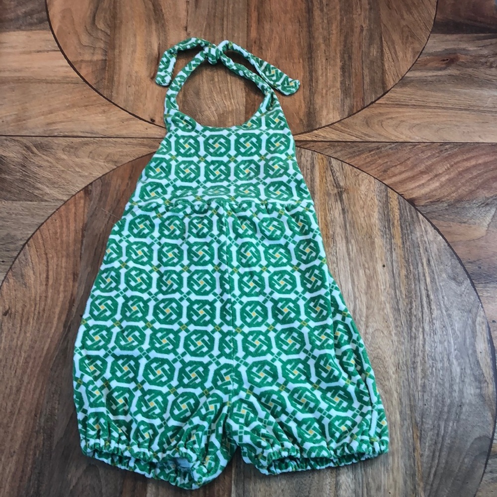 Blue Eyes & Bare Feet Sz: 4 terry-cloth romper